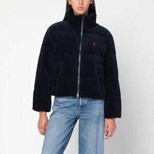 Polo Ralph Lauren Women's Navy Blue Corduroy Puffer Jacket